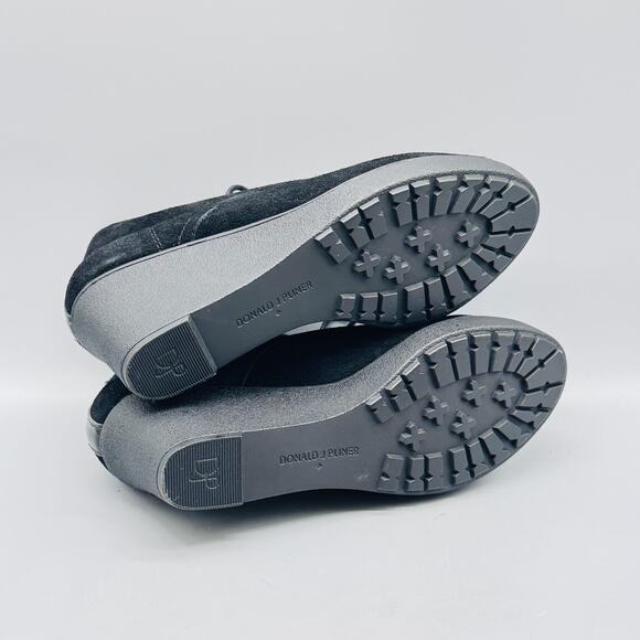 Donald J Pliner Boots Women 6.5 Black Suede Wedge Ankle Lace Up Comfort NAKKA-23 - Picture 8 of 11